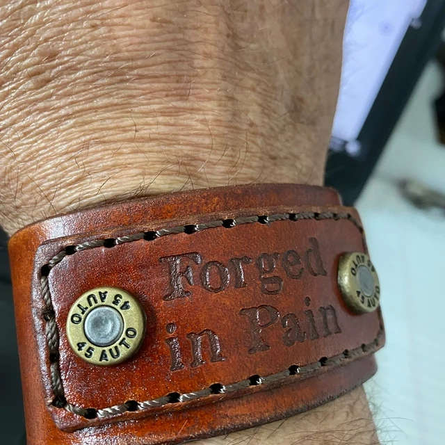 Personalized Mens Leather Bracelet, Leather Cuff Bracelet, Bullet Bracelet, Bullet cuff.