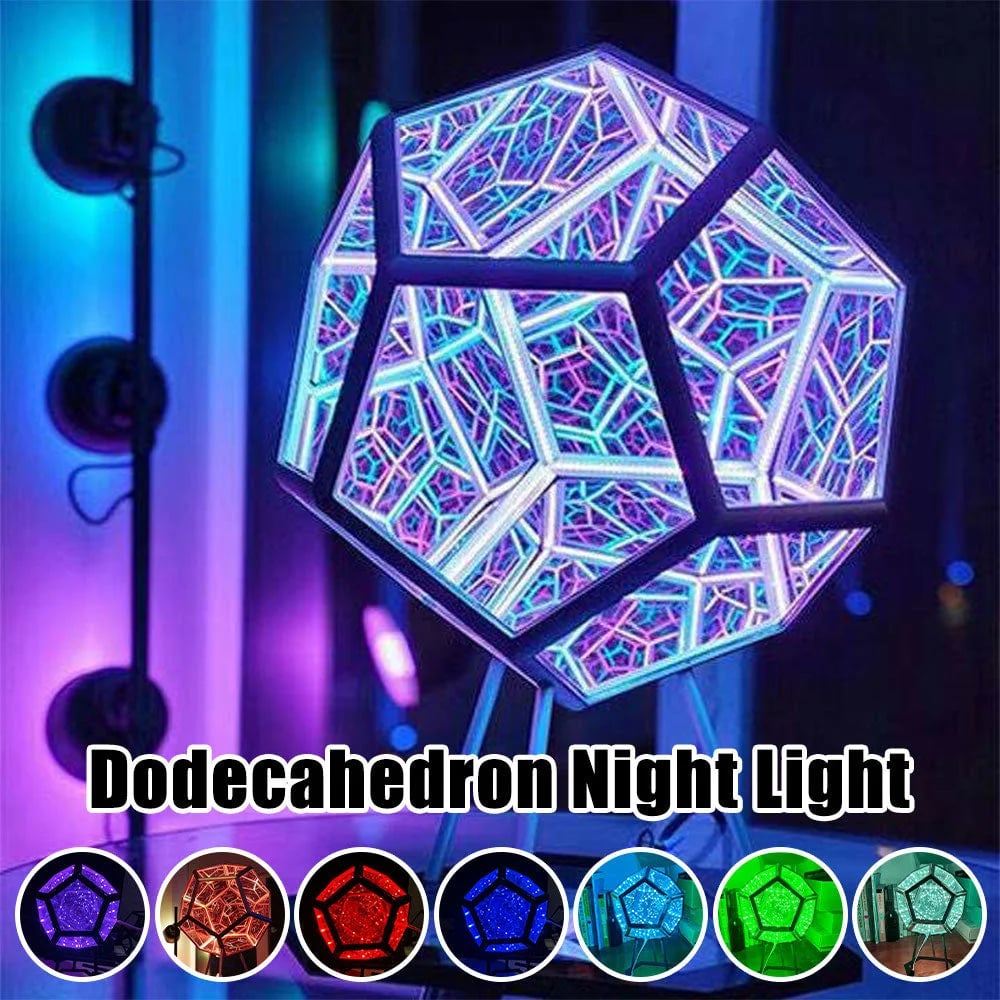 ✨3D Infinity Dodecahedron Table Lamp - A visual feast through dimensions