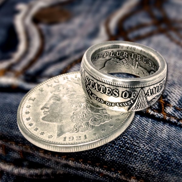 1921 Classic Morgan Dollar Coin Ring