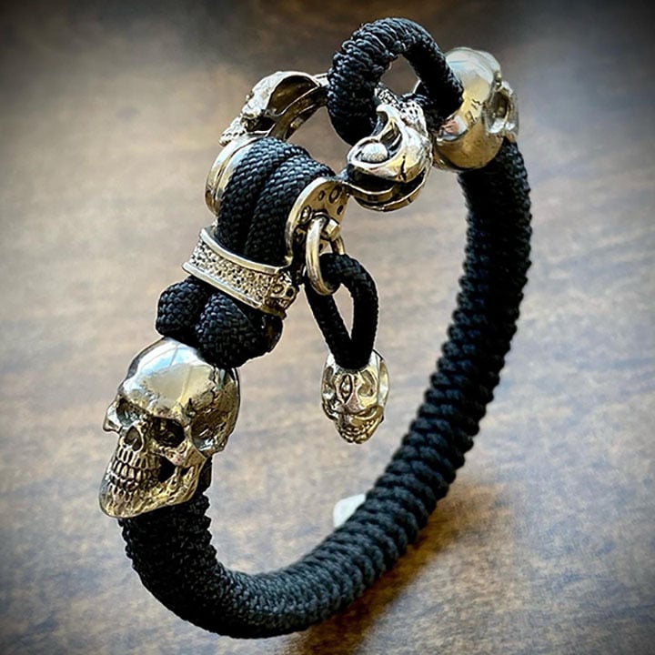 Skull Bead Premium Paracord Bracelet - HHSKULL