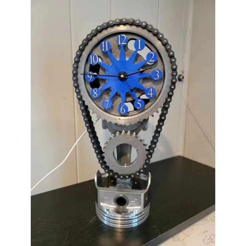 🎉LOWEST PRICE IN HISTORY🎉 CHEVY SMALL BLOCK TIMING CHAIN CLOCK, MOTORIZED, ROTATING.