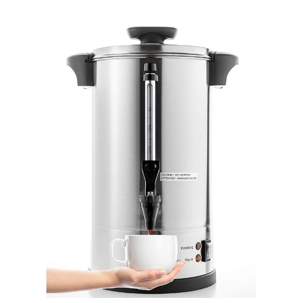 SYBO UPGRADE Commercial Grade Stainless Steel Percolate Coffee Maker Hot Water Urn for Catering