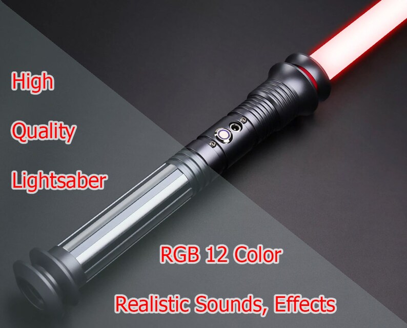 Lightsaber U, Saberforge, luminium hilt, with USB charging cable, Removable PC blade,  6 set sound,  RGB 12 color, Lightsaber hilt with blade.