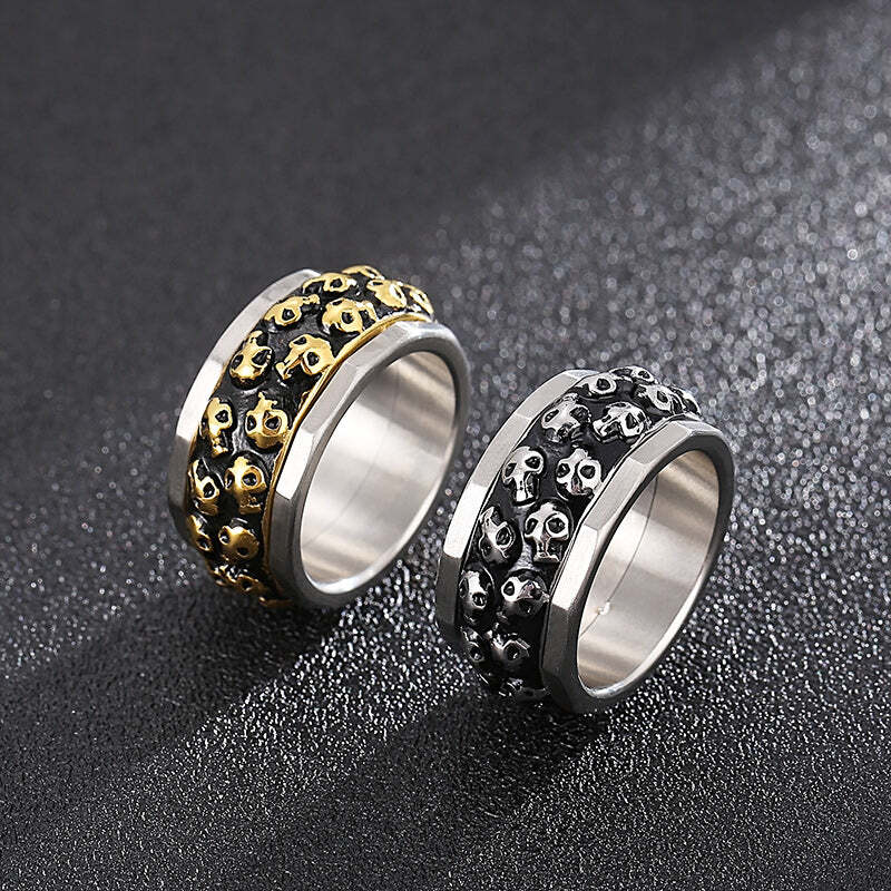 MIDDLE INFINTE SKULL -RING