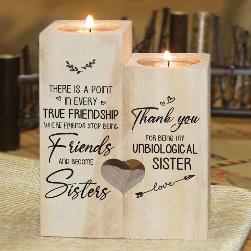 🎁(Last Day 70% OFF)🎁Smile A Lot More -Wooden Candle Holder
