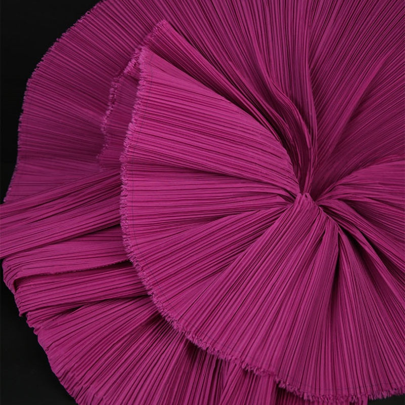 Rose Purple Allenic Pleated Decoration Printmaking Fabric