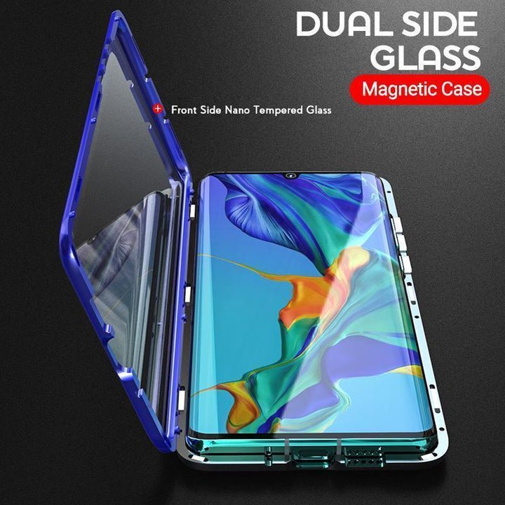 Magnetic Tempered Glass Double-sided Phone Case For Samsung S22 S21 S20