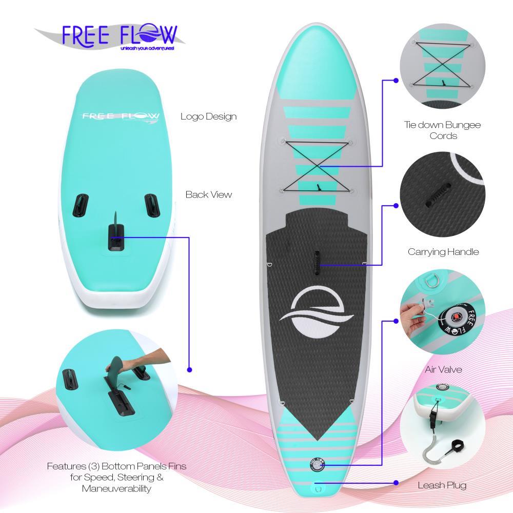 SereneLife Inflatable Stand Up Paddle Board 6 Inches Thick