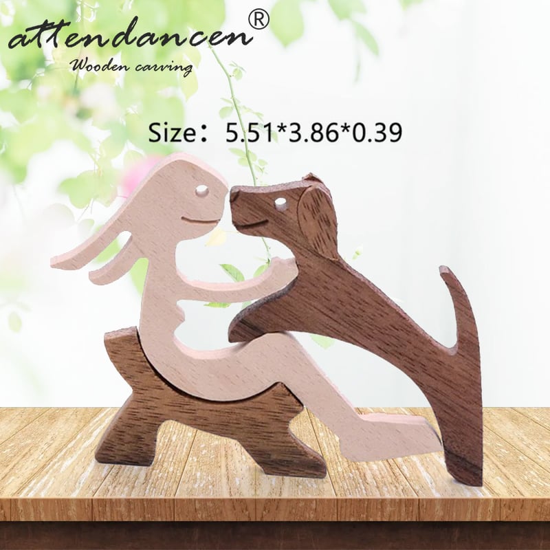 🎁HOT SALE 49%-The Love Between You And Your Fur-Friend - Gift For Pet Lovers - Wooden Pet Carvings