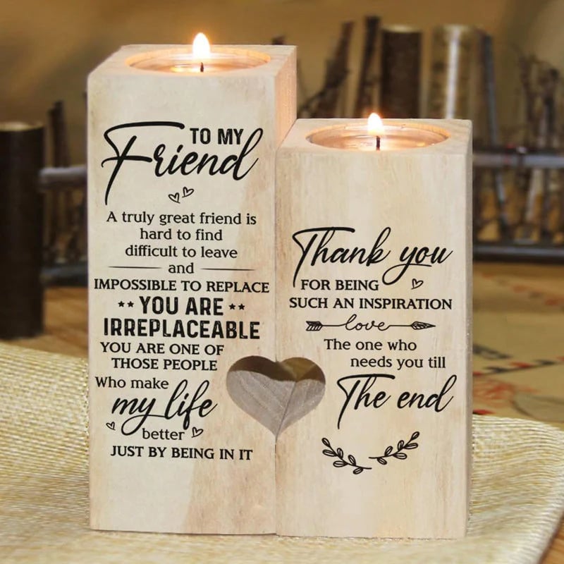 🎁(Last Day 70% OFF)🎁Smile A Lot More -Wooden Candle Holder