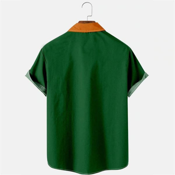 Gold-trimmed Four-leaf Clover Men's Shirt