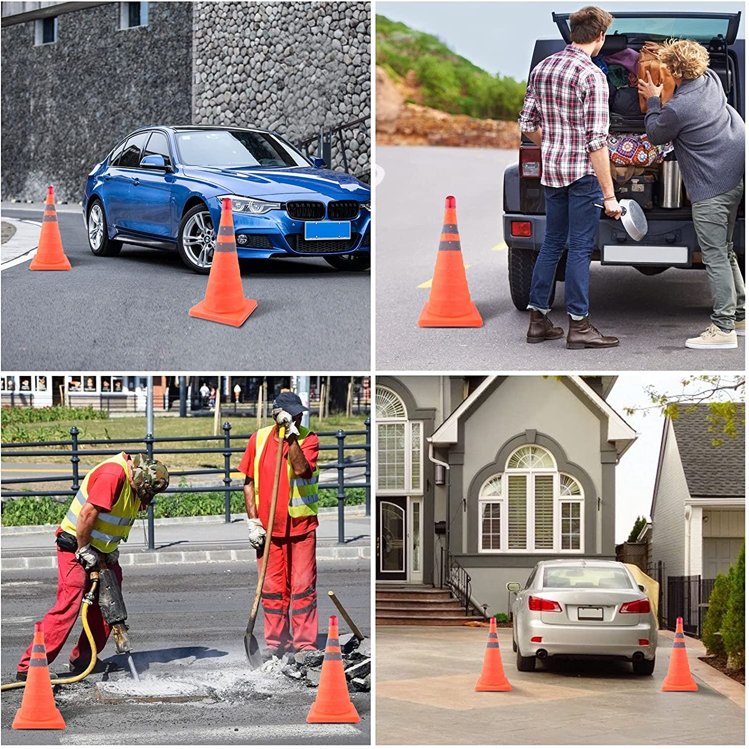 (🌲XMAS SALE - 50% OFF)Foldable Traffic Reflective Safety Cone with LED Lights-🔥Buy 2 Get 10%OFF Today🔥