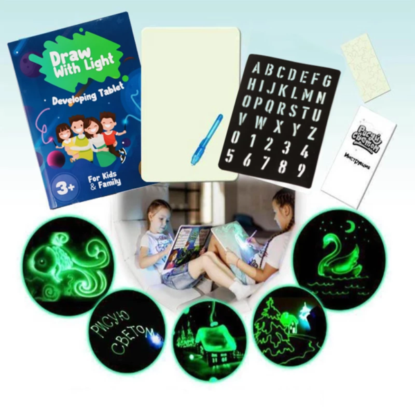 (🔥Big Pre-Christmas Sale-SAVE 48% OFF) Magic Doodle Board with Light -BUY 2 SETS GET 1 SET FREE NOW!