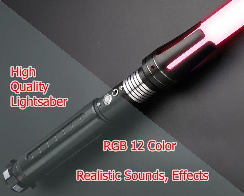Lightsaber G, Lightsaber hilt with blade,  with USB charging cable, Saberforge, RGB 12 color, aluminium hilt, Removable PC blade 6 set sound.