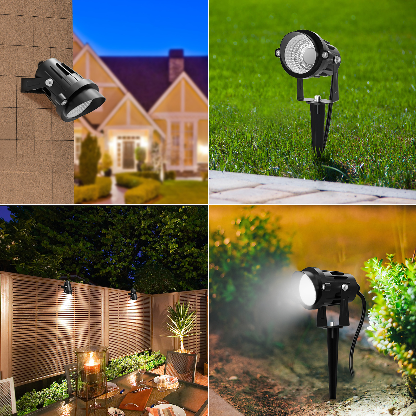 Landscape Light LED,Znfrt Low Voltage IP65 Waterproof Outdoor Landscaping Spot Lights,RGB Color Changing Remote Control Dimmable Outdoor Landscape Lights Suitable for Patio Garden Driveway Porch