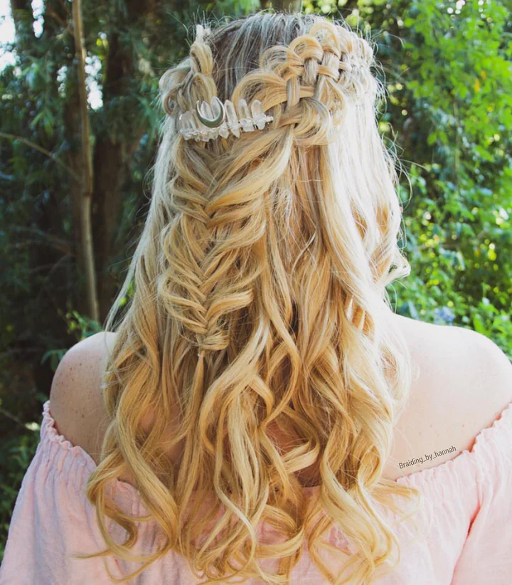 Clear Quartz Moon Hair Comb