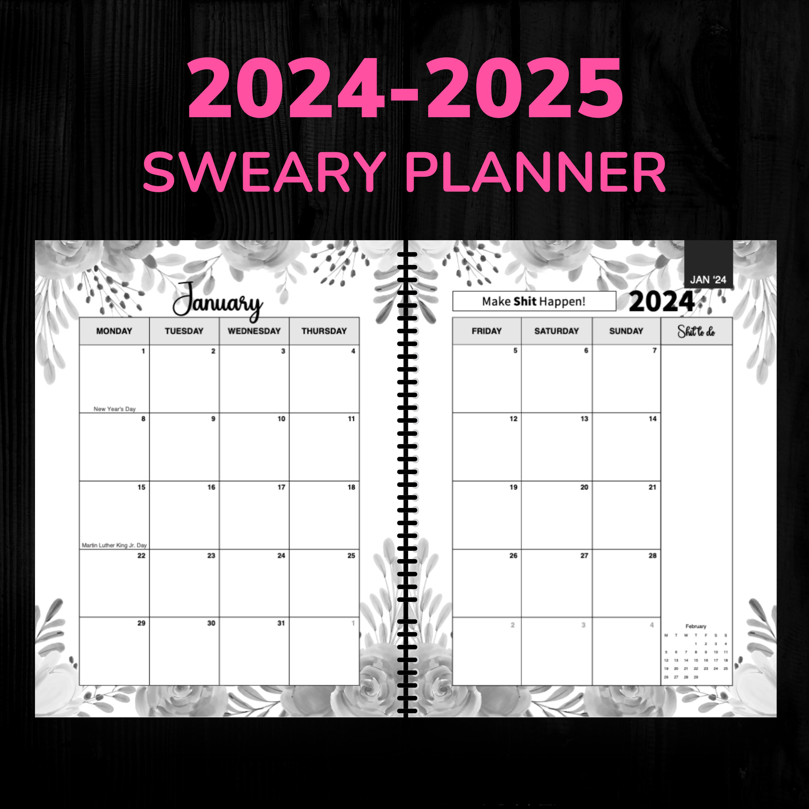 20242025 Sweary Planner Cussing Gift Datuls