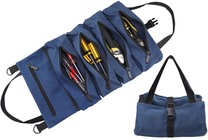 Super Tool Roll Up Bag - Multi Purpose Hanging Tool Organizer Pouch Car Camping Gear