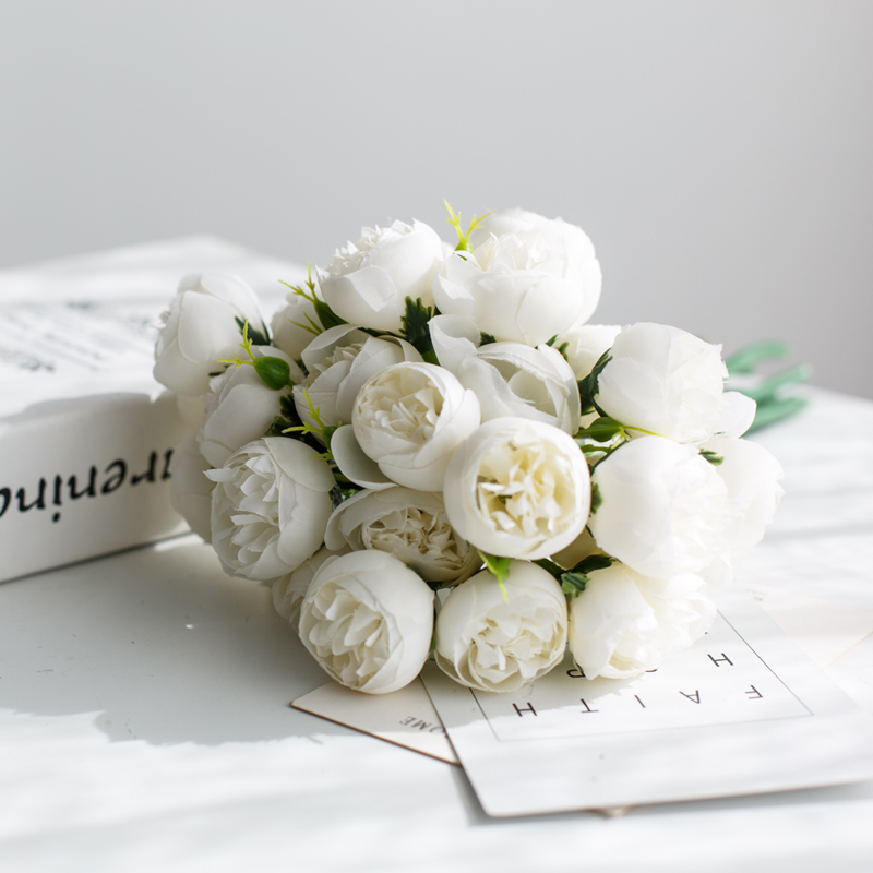 Small Roses Handwritten Notes Artificial Flowers Photography Props Bridal Bouquets
