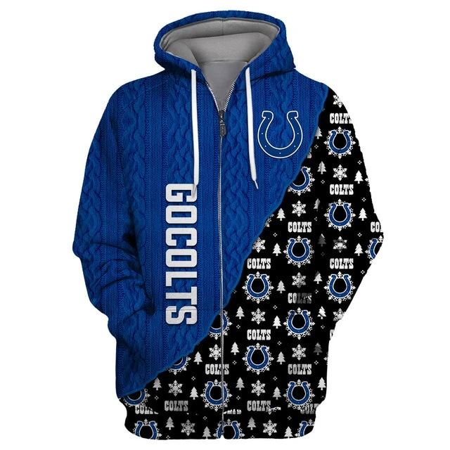 INDIANAPOLIS COLTS 3D CHRISTMAS HOODIE ABC03
