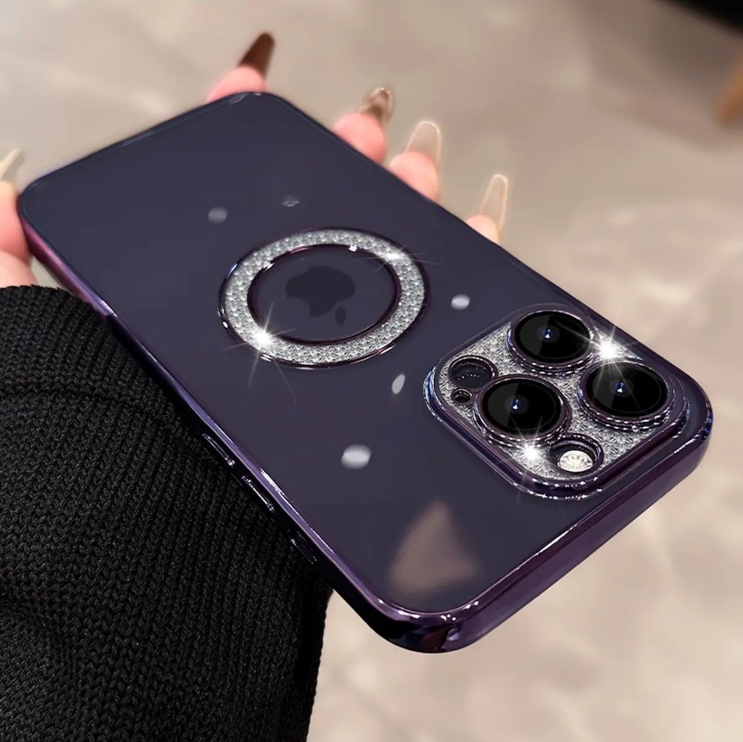 Flash Diamond Graphite Case Cover For iPhone