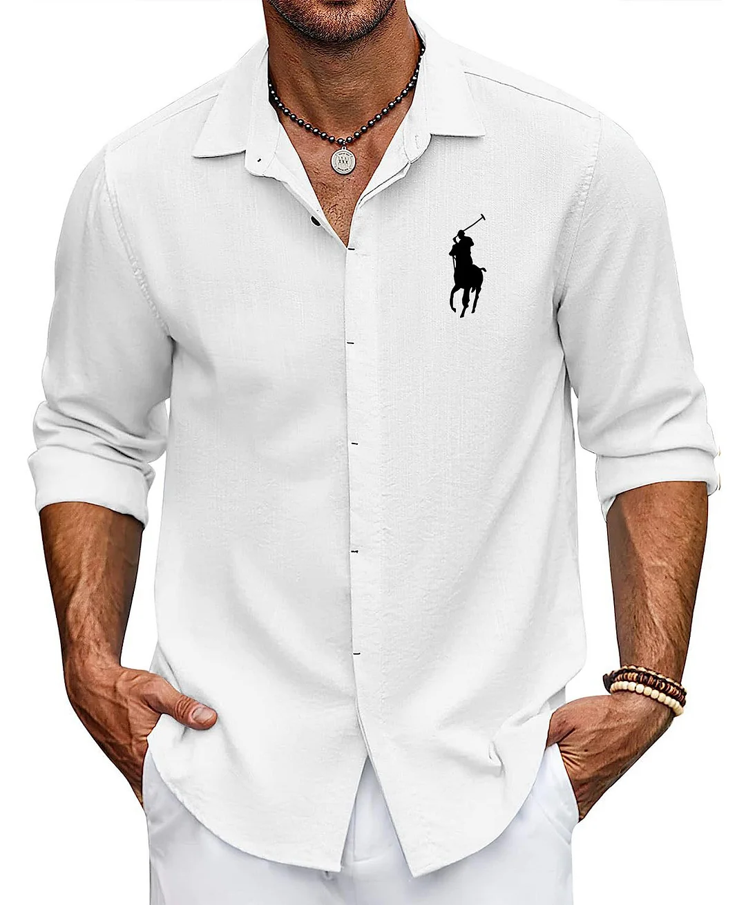 Men's Cotton Button Up Shirt