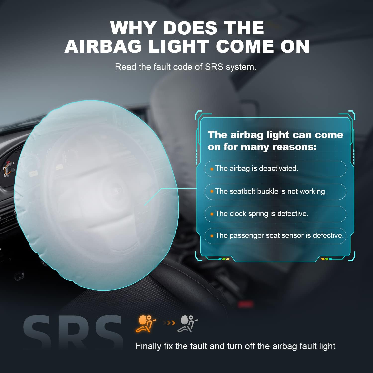 ANCEL Scanner Diagnostic Tool ABS SRS Transmission Airbag Car Scanner
