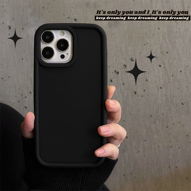 Matte Silicone Shockproof iPhone Case