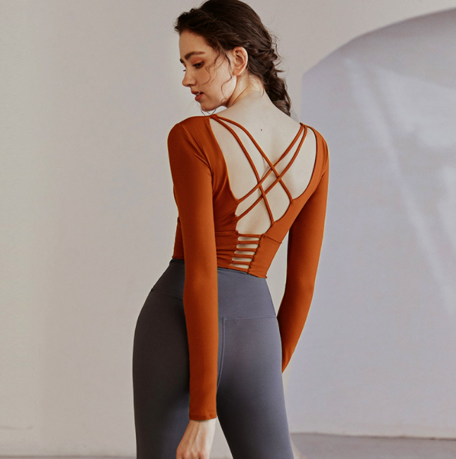 Nude back slimming high elastic yoga clothing