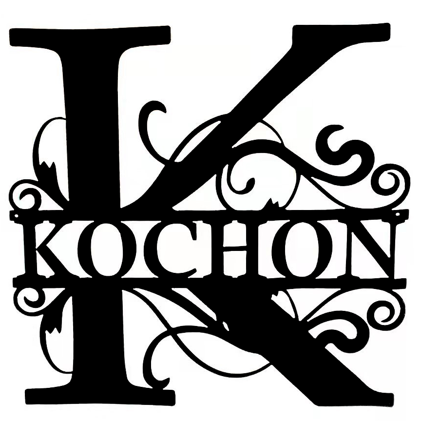 ' K ' Personalized Split Letter Name Outdoor  Metal Monogram Sign