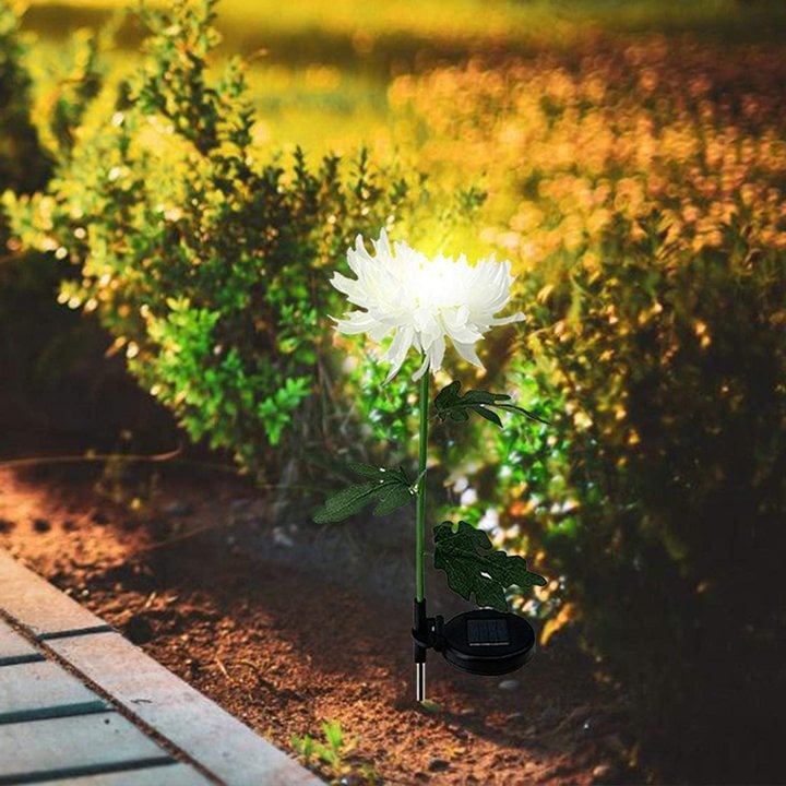 (🔥Last Day Clearance Sale-SAVE 50% OFF) Artificial Chrysanthemum Solar Garden Stake Lights-BUY 2 SETS FREE SHIPPING