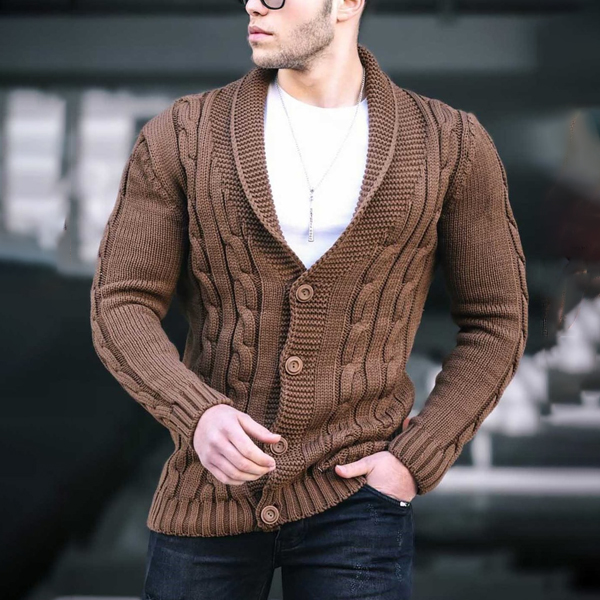 LN02 Men's casual knitted cardigan