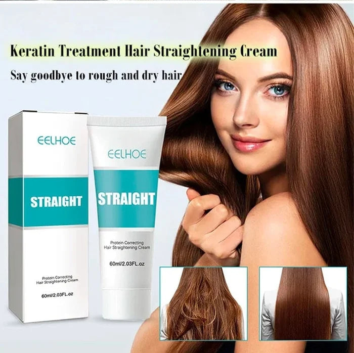 Save 45% on limited time purchase ✨ Silk and Keratin Treatment Hair Straightening Cream
