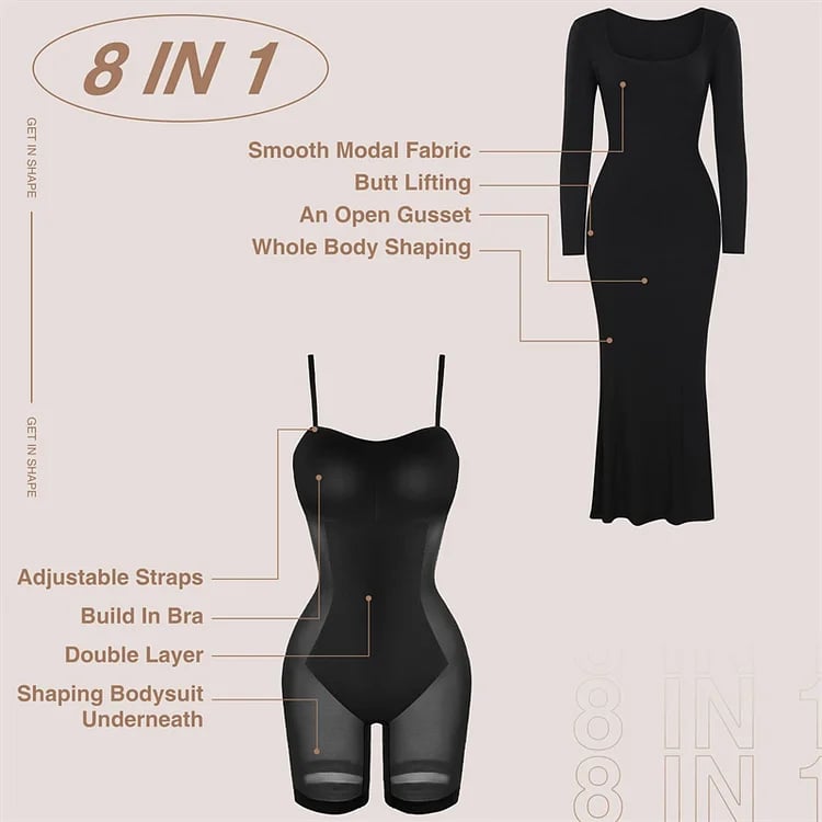 🔥Hot Sale🔥2023 New 8-1 Built-In shapewear Soft Lounge Dress