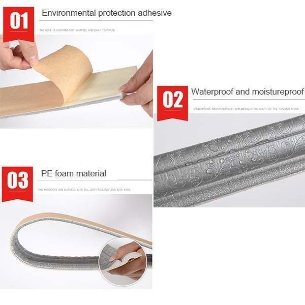 🔥Last Day Promotion - 49% OFF🔥 Self-Adhesive Environmental Protection 3D Wall Edging Strip (7.55 FEET/ROLL)