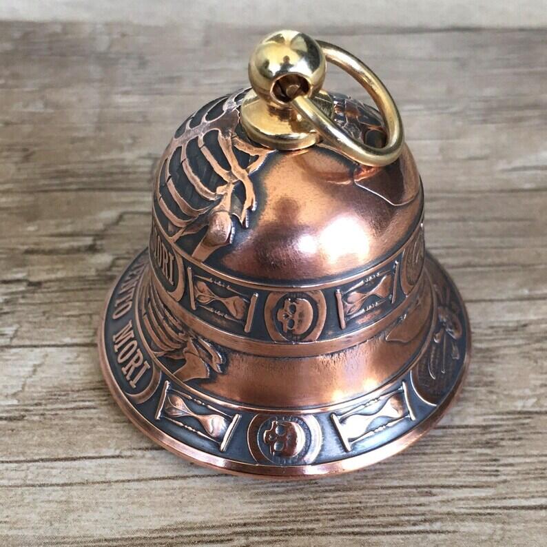 Handcrafted Memento Mori Motorcycle bell