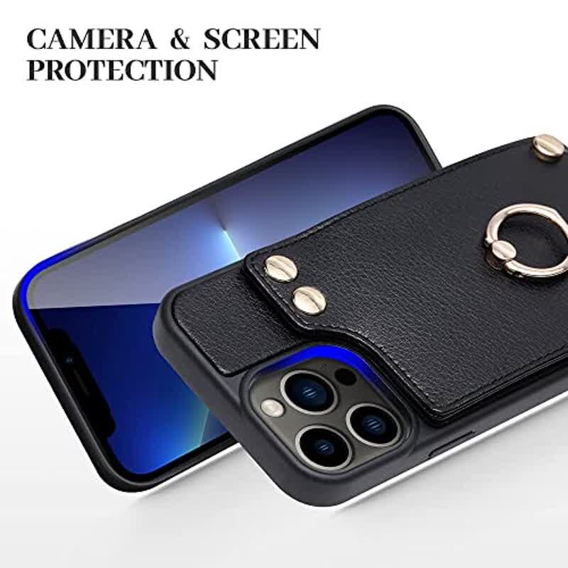 Phone Case Wallet Case for iPhone 13 12 11 with RFID Blocking Card Holder