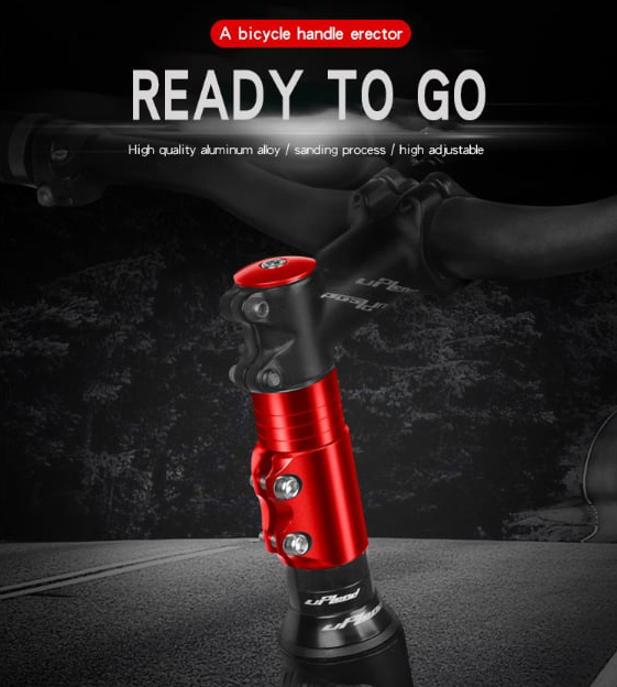 bicycle fork stem extender handlebar riser aluminium alloy