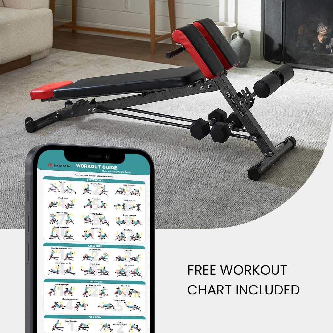 Finer Form Multi Functional Gym Bench for Full All in One Body Workout