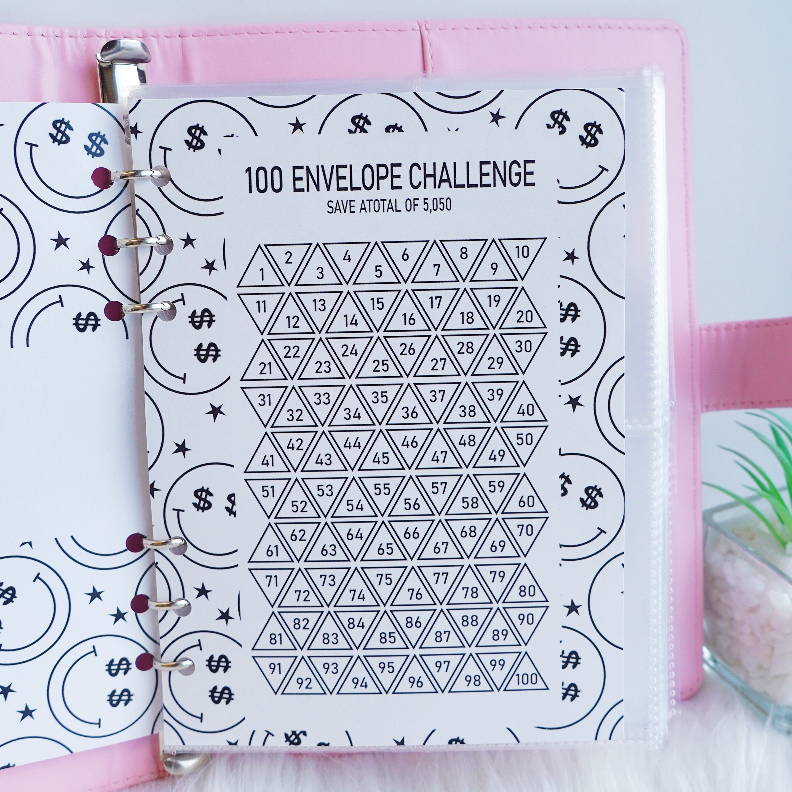 100 Envelope Challenge Leather Binder-Easy And fun Way To Save $5,050🔥