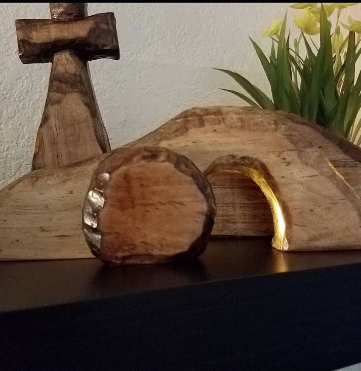 The empty tomb Easter Scene and Cross🔥Easter Hot Sale