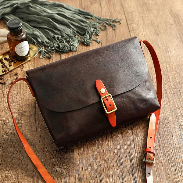 Chicinskates The First Layer Of Leather Handmade Handbags Retro Messenger Bag