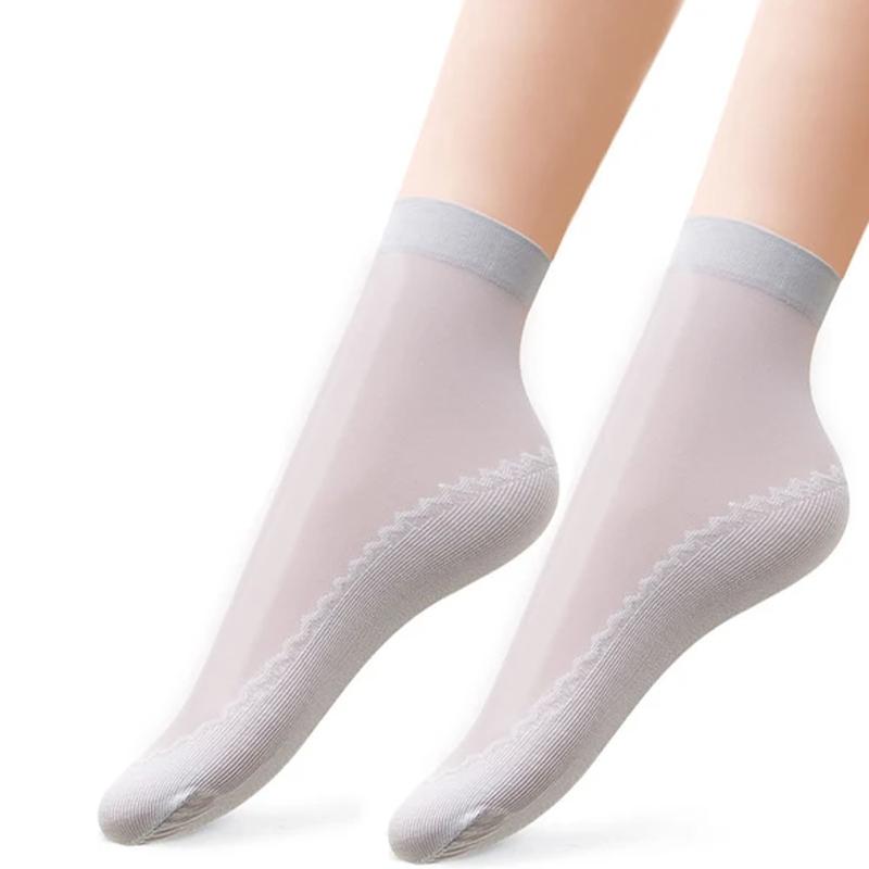 (🔥CHRISTMAS SALE 48% OFF) Silky Anti-Slip Cotton Socks（5 Pairs/Color）-Buy 3 Colors Save $9 & Free Shipping