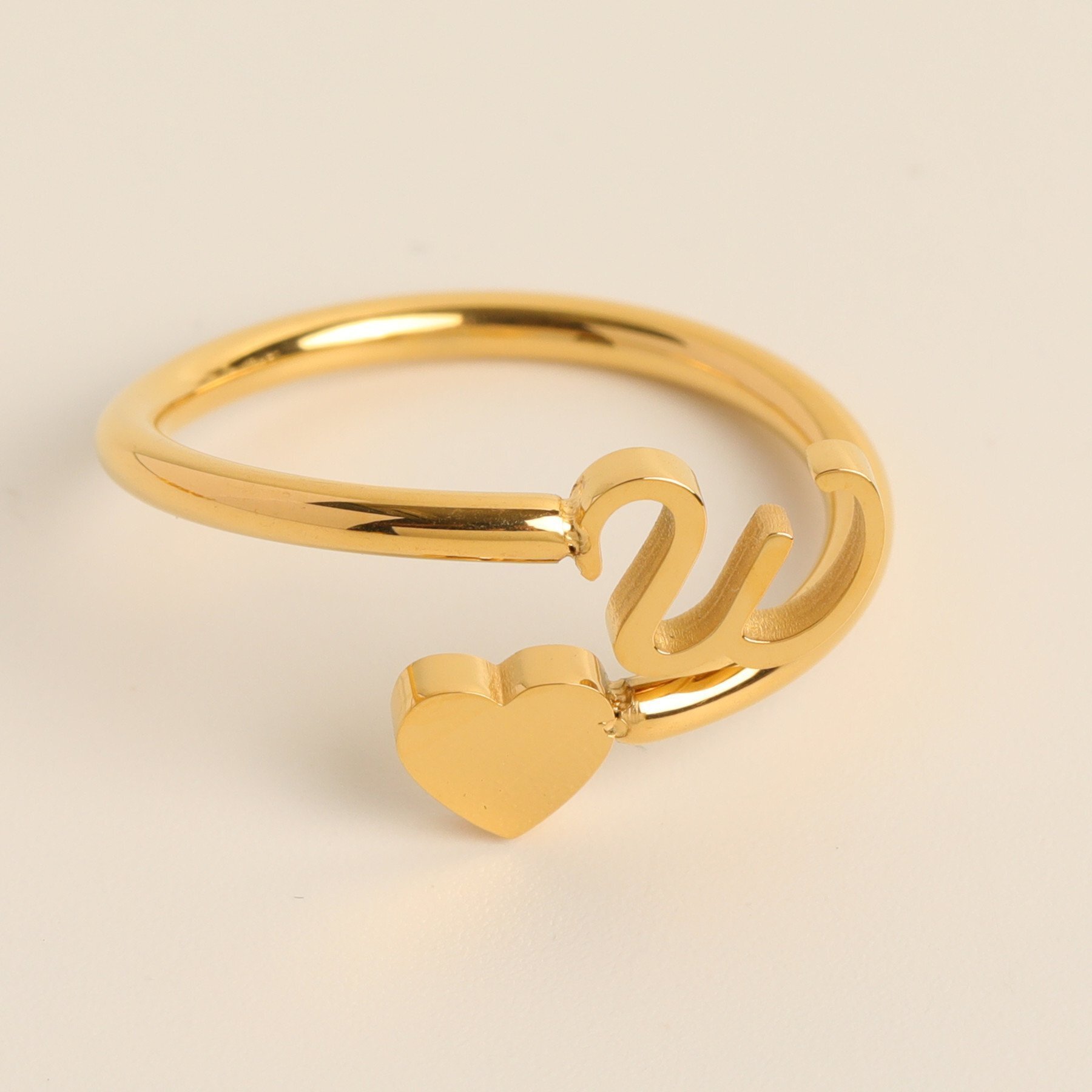🔥 Last Day Promotion 49% OFF🎁💕To My Granddaughter, Dainty Initial Heart Ring