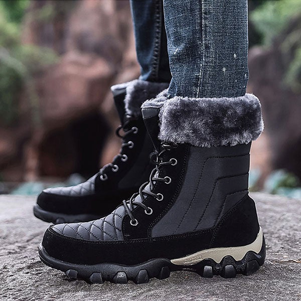 Chicinskates Men's Outdoor Durable Anti-Slip Sole Snow Boots