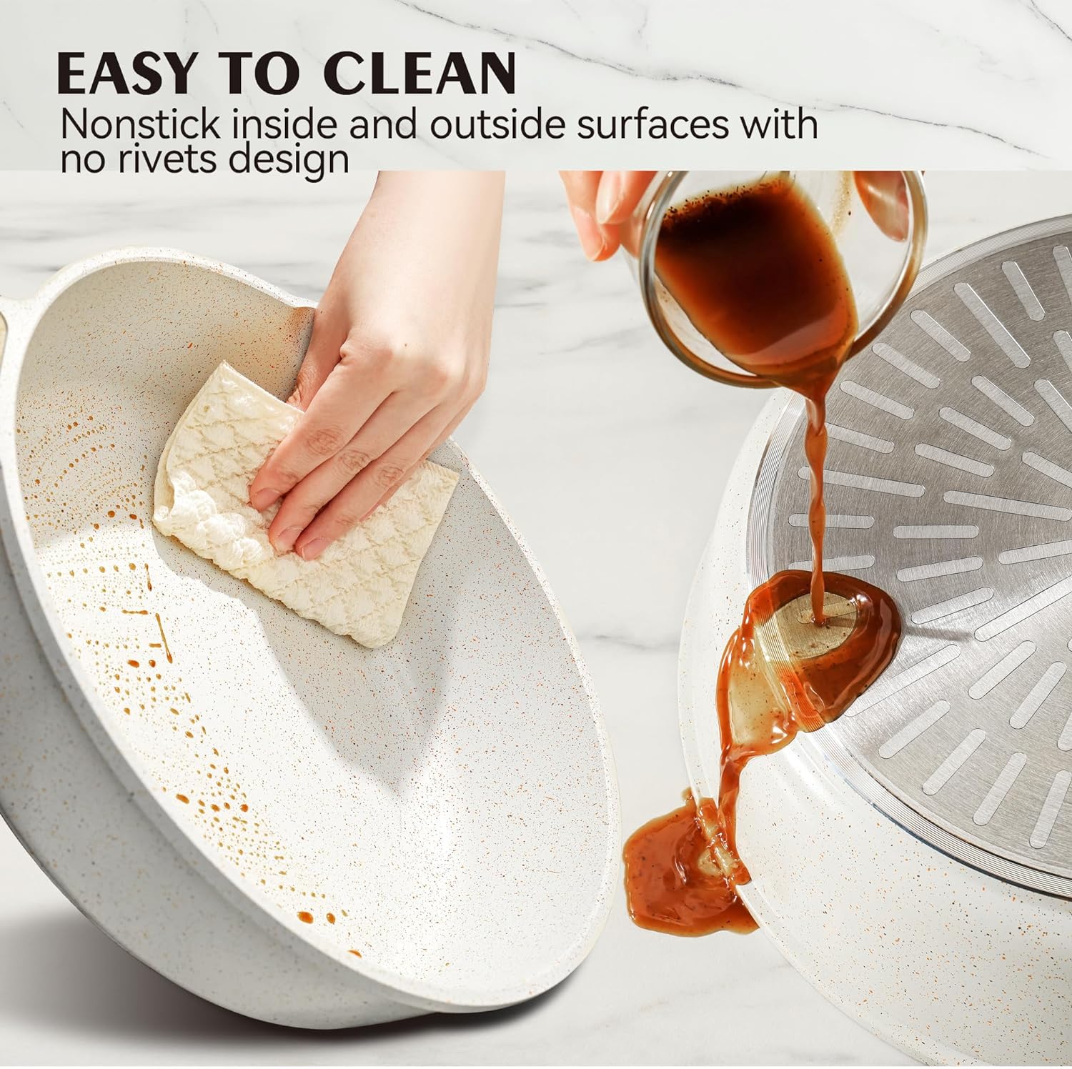 SENSARTE Nonstick Ceramic Cookware Set 13-Piece