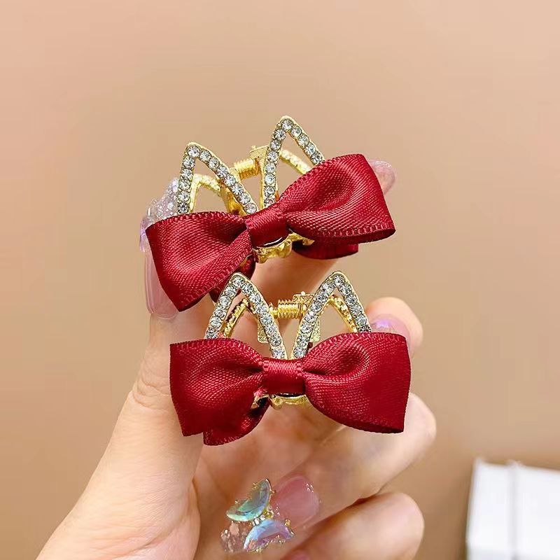 🔥LAST DAY 50% OFF✨2PCS Sparkling Crystal Stone Bow Hairpin