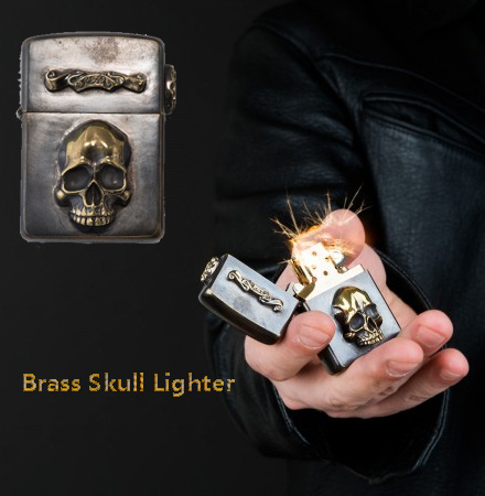 Custom Brass Skull Lighter - Zyunc