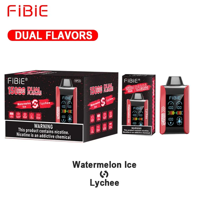 WATERMELON ICE & LYCHEE - FIBIE 15000 Dual Flavors