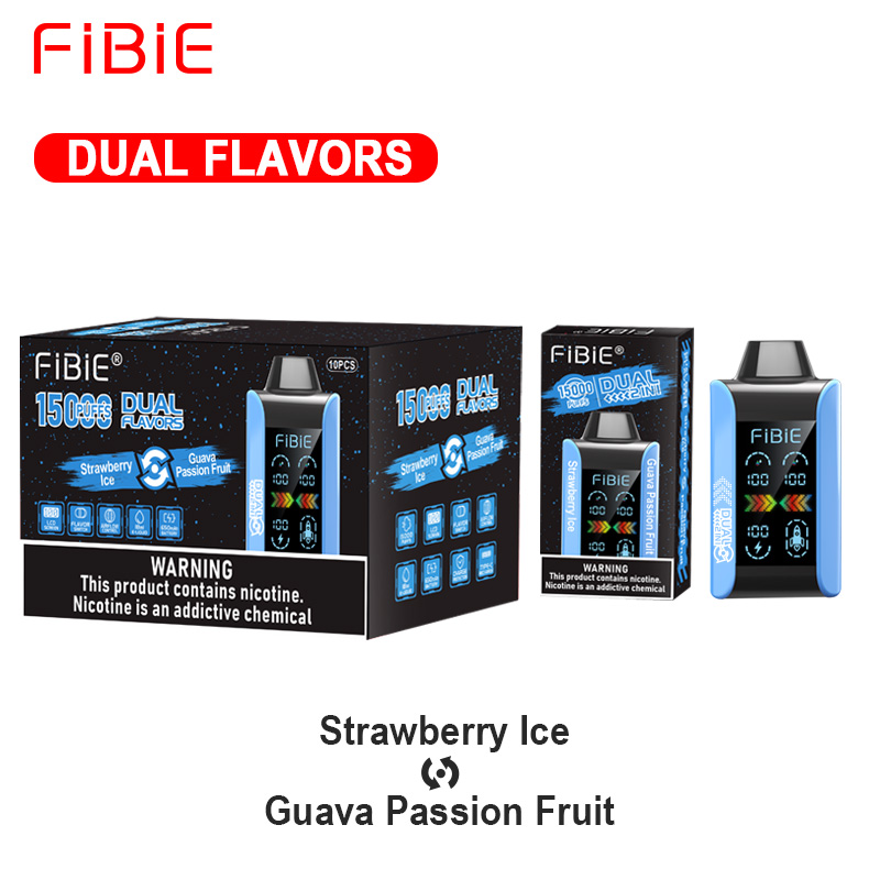 FIBIE 15000 Dual Flavors Disposable Vape Device(15000 PUFFS) - Digital LCD Indicator